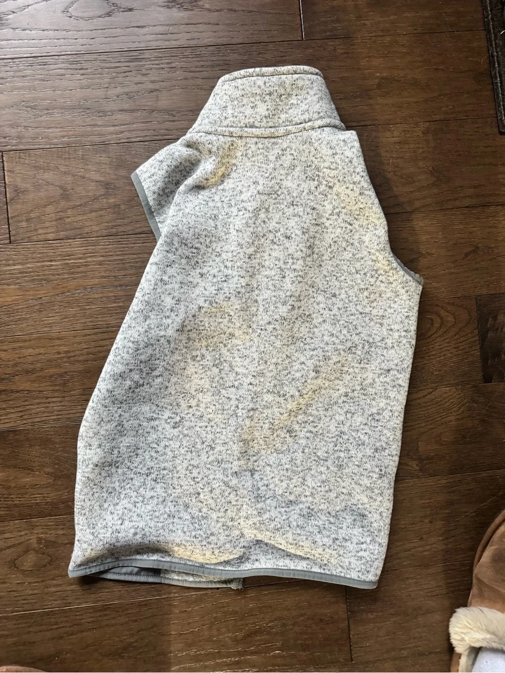 Light Heather Gray Sleeveless Zip Vest